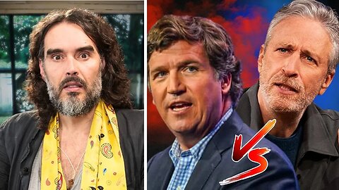 Tucker Carlson Faces Off Against Jon Stewart with Insightful Commentary from Russell Brand 1 Tucker vs John Stewart